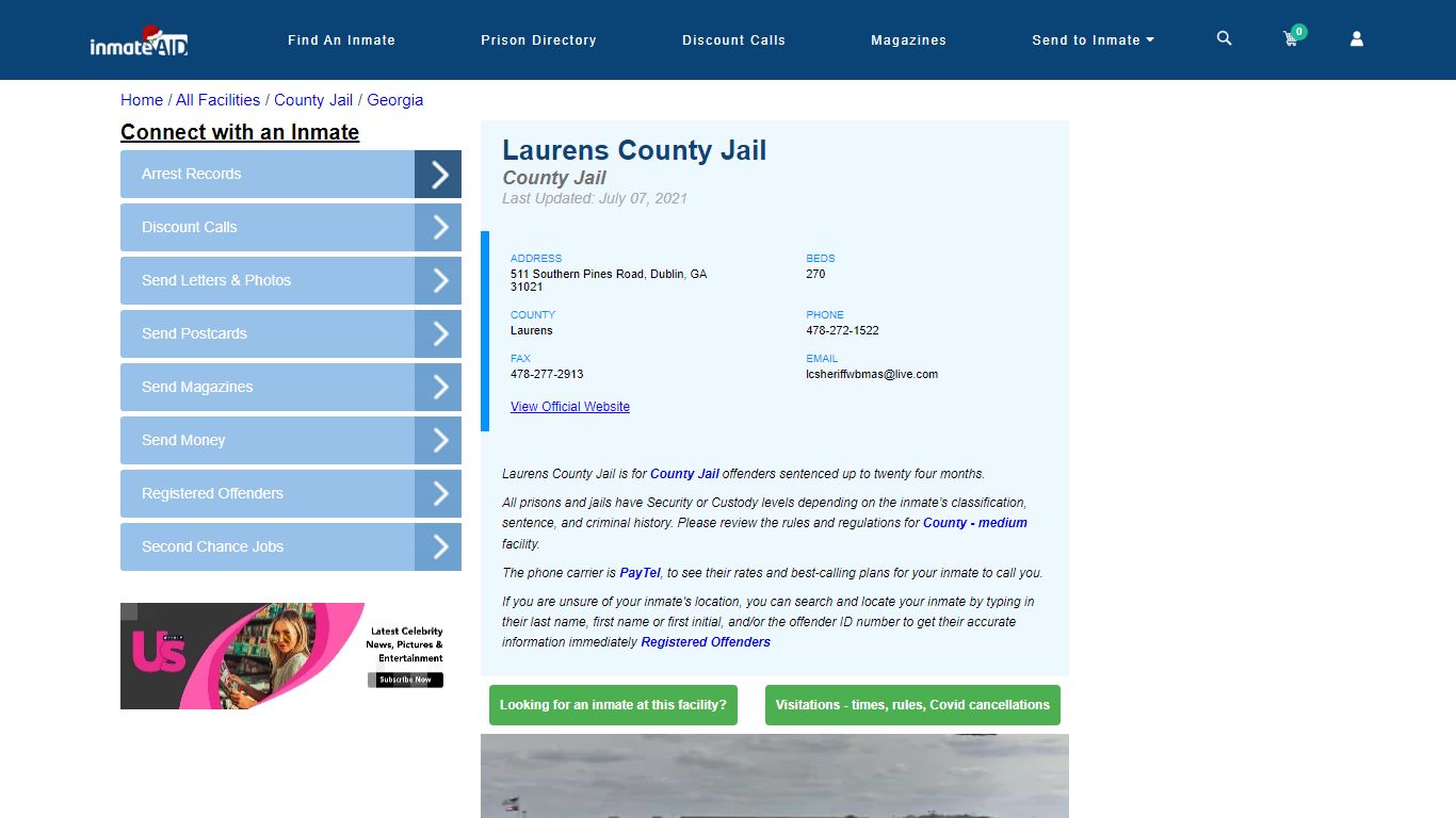 Laurens County Jail - Inmate Locator - Dublin, GA